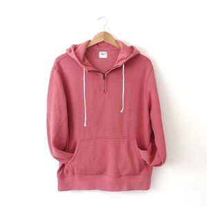 JCrew Men’s Quarter Zip Hoodie Salmon